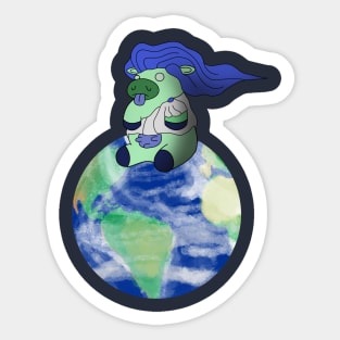 Moo-ther Gaia! CowLick! Sticker